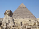 sito archeologico monumentale di Giza - la grande Sfinge e la piramide Chefren