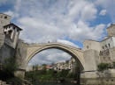 Mostar - il Ponte vecchio visto dal fiume Neretva
