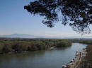 Avignone - il fiume Rodano, vista dai giardini del palazzo dei Papi